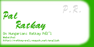 pal ratkay business card